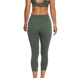 Women High Wasted Capri Leggings Soft SpandexPolyester Elastic Waist Athletic Tummy Control <b>Pants</b> for Running Cycling Yoga - Product Image 5