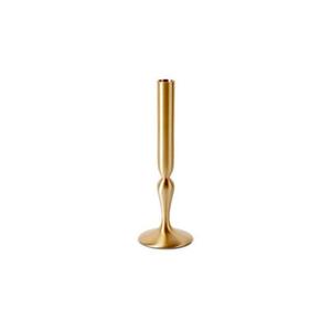 Élégant porte-bougie en métal doré avec finition polie brillante, accent élégant pour les intérieurs modernes de salons. - Product Image 4