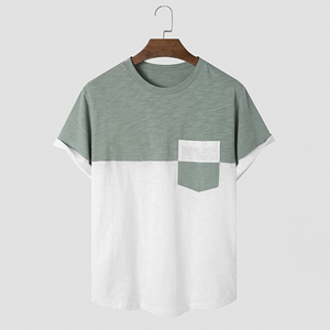 T-shirt col rond en coton bio pour homme – Léger, respirant, confort toute la journée. Fournisseur en gros disponible. - Product Image 5