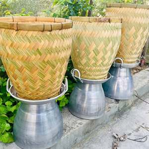 VietChoice Traditional Bamboo Rice <b>Hat</b> Basket asian cuisine - Product Image 3