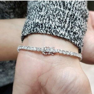 Elegante Pulsera de Diamantes Cultivados en Laboratorio con Corte Ovalado de 5.50Ct en Oro Blanco de 18K para Mujer, Chapada en Rodio, Certificada por IGI, Joyería de Lujo - Product Image 4
