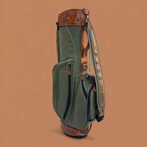 Handmade Full Grain Hide <b>Golf</b> Club Carrier Zipper Closure Mens Seniors Luxury Sports Travel Holdall - Product Image 4