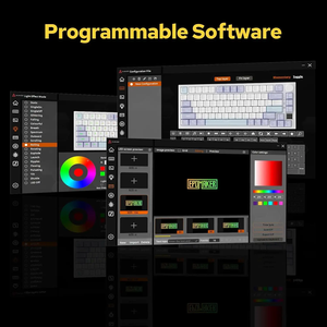 Ajazz AK820Pro 75% Junta RGB 2,4G Inalámbrico y BT Teclado mecánico para juegos con cable USB con pantalla - Product Image 6