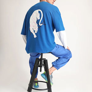 Camisetas Hip Hop Extra Grandes para Hombre, 100% Algodón, Personalizables, Manga Corta, con OEM ODM - Product Image 2