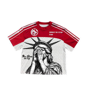 Camiseta Deportiva Sublimada con Número en Malla, Cuello en V, Manga Corta, Estilo Urbano, Venta al Por Mayor OEM - Product Image 1