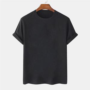 T-shirt d'été pour homme de haute qualité, 100% coton, respirant, séchage rapide, col rond, manches courtes, motif uni, taille S-XXL - Product Image 1