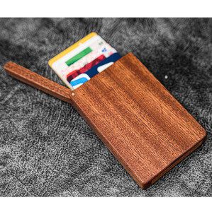 Wood Playing <b>Card</b> <b>Box</b> Best Selling Sale Customizable Solid Wood Desktop <b>Card</b> Display Playing <b>Card</b> Holder - Product Image 6