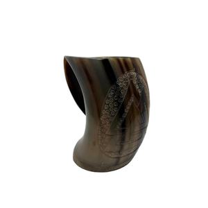 Mug en corne de buffle viking artisanal naturel, impression de logo personnalisée, écologique, fait à la main, imperméable, forme naturelle, mug à bière, dernier modèle - Product Image 1