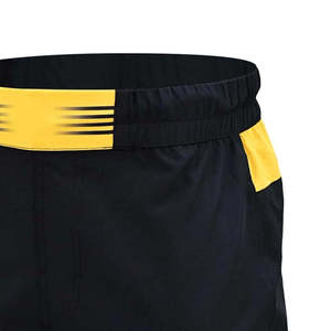 Shorts de course athlétiques écologiques pour hommes en tissu Oxford, légers, à taille mi-haute élastique, pour la gym et l'entraînement, imprimés par sublimation unie - Product Image 2