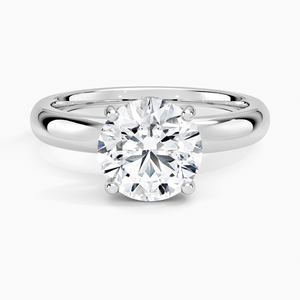 Anillo de Compromiso Solitario con Moissanita de Corte Redondo de 2 Quilates, Anillo de Novia Clásico - Product Image 3