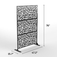 Cloison de séparation en acier inoxydable, Style de luxe minimaliste, séparateur de pièce intérieure noir, panneau d'écran en métal