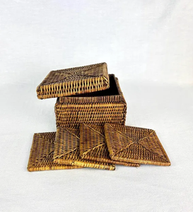 BOHO Rattan Coaster With Holder Rattan Coaster Handmade Eco Friendly Drink Cup Holder At Cheap Price - Product Image 4