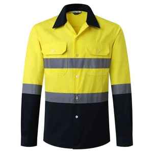 Polo réfléchissant haute visibilité rose et bleu marine, vêtements de travail pour hommes, chemise réfléchissante, chemise à bandes réfléchissantes - Product Image 4