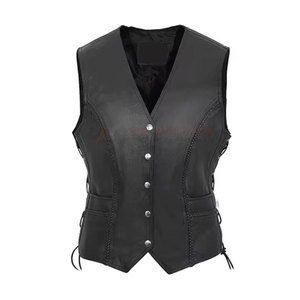 Chaleco de Cuero Genuino para Mujer, Transpirable, Estilo Vintage, Chaqueta sin Mangas de Alta Calidad, Hecho en Pakistán, Prenda Exterior Premium - Product Image 2