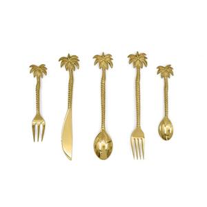 Les couverts en laiton aux tons dorés chauds et élégants ajoutent une touche luxueuse et royale à votre table à manger. - Product Image 2