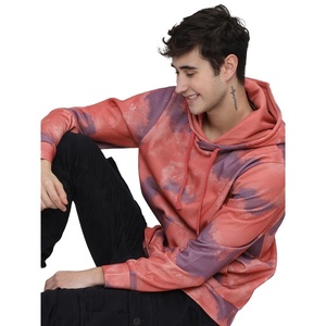 Custom Mens <b>Hoodie</b> With Trendy <b>Tie</b> <b>Dye</b> Print In Pullover Style From Basics Collection Lightweight Basics Mens <b>Hoodie</b> - Product Image 6