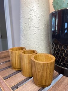 Verre à boire en bois massif fait main de qualité supérieure, réutilisable, gobelet en bois naturel pour la maison, la cuisine, le restaurant, le café - Product Image 6