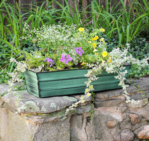 Macetero Metálico Rectangular de Última Generación, Color Verde Exclusivo, Macetero Grande para Flores, Macetero de Metal Galvanizado - Product Image 6