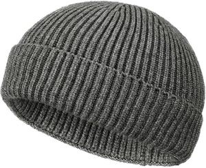 Unisex <b>Beanie</b> Knitted Solid Color Winter Hat 100% Cotton Casual Adult 56-58CM Computer Breathable & <b>Waterproof</b> Cycling - Product Image 4