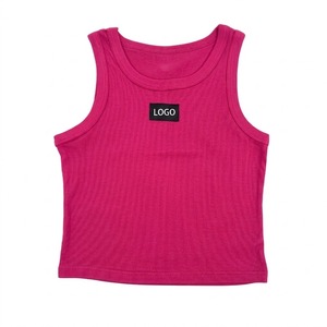 เสื้อครอปแขนกุดผู้หญิงขายดีที่สุด สีสันปรับแต่งได้ ผ้าริบเนื้อนุ่ม กระชับรูปร่าง โลโก้ด้านหน้า ดีไซน์ลำลอง ระบายอากาศได้ดี ผลิตจากผ้าถักที่เป็นมิตรต่อสิ่งแวดล้อม - Product Image 3