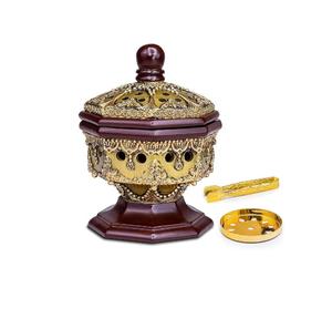 Quemador de Incienso Redondo Resistente de 11 Pulgadas, Quemador de Incienso de Carbón para Yoga, Spa, Aromaterapia, Oficina y Decoración del Hogar, Forma de Trofeo - Product Image 3