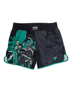 Shorts de boxe personnalisés par sublimation, séchage rapide, extensibles dans 4 directions, vêtements d'entraînement 100% polyester, unisexe - Product Image 1
