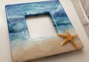 Decorative Resin Photo Frame with Artistic Handmade Craftsmanship for Living Room Display - Product Image 3