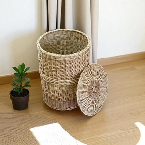 Lightweight durable rattan <b>basket</b> designed for nursery <b>storage</b> of diapers baby <b>toys</b> and soft accessories - Product Image 6