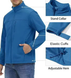 Eco Friendly <b>Men</b> Stylish Design Stretch Fabric Weatherproof Windproof Waterproof Breathable OEM <b>Soft</b> <b>Shell</b> <b>Jackets</b> - Product Image 5