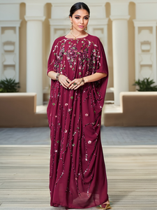 Vestido Abaya para mujeres musulmanas, Abaya de Dubái bordada, vestido Abaya modesto, Abaya para mujeres, vestido musulmán, diseño personalizado de lujo. - Product Image 2