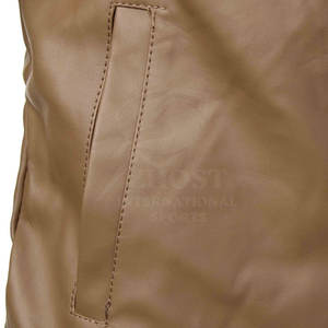 Chaquetas de cuero para hombre de invierno, chaquetas de cuero cálidas para hombre con cierre de cremallera, chaquetas de cuero con MOQ bajo - Product Image 3