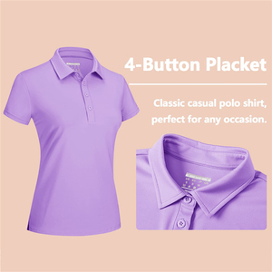 Chemises polo pour femmes en gros, été, 100% coton, design à manches courtes - Product Image 3