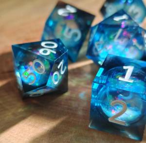 Ensemble de dés en résine prêt à l'emploi avec boîte, dés polyédriques en résine personnalisés pour les jeux de rôle sur table Dungeons and Dragons, dés de jeu en gros - Product Image 4