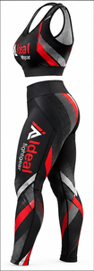 Leggings de yoga sin costuras de cintura alta y sujetador deportivo transpirable, pantalones de entrenamiento de longitud completa, elásticos, que absorben el sudor, con logo personalizado - Product Image 5