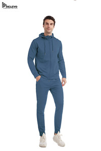 Conjunto Deportivo para Hombre, Talla Grande, con Cremallera, Precio Bajo, Logotipo Personalizado, Sudadera con Capucha, Ropa Deportiva Ajustada para Invierno - Product Image 2