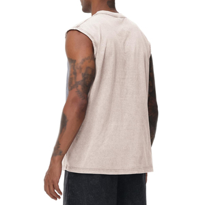 Débardeurs sans manches pour hommes, style vintage, coupe musclée, coupe carrée, streetwear, personnalisables avec logo, débardeurs vierges pour hommes - Product Image 2