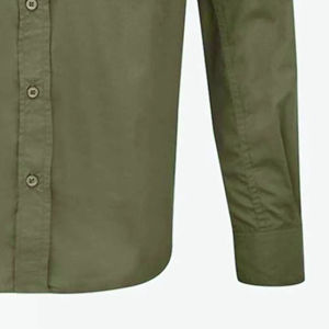 Elegantes Camisas Casuales de Sarga Antiarrugas para Hombre, 100% Algodón Transpirable, para Negocios y Trabajo, Verano, con Logotipo y Diseño Personalizados OEM - Product Image 6