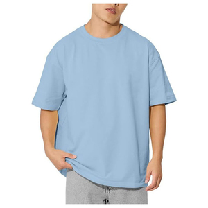 T-shirts décontractés surdimensionnés élégants pour hommes avec logo personnalisé - Vente en gros auprès des fabricants de vêtements du Pakistan - T-shirts courts coupe carrée pour hommes - Product Image 1