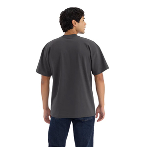 100% <b>Ringspun</b> Cotton Formal Heavyweight Knitted T-Shirt Men Drop-Shoulder Sleeves Oversize Relaxed Fit Black - Product Image 5