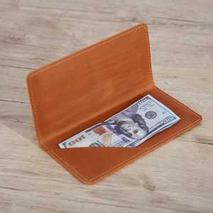 Genuine Leather Heavy Duty Protection Cash Envelope Wallet Factory Price Wholesale Vendor Custom Logo Premium Cash Stuffing Case - Product Image 2