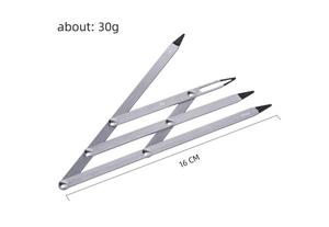 เครื่องวัดค่าสัดส่วนคิ้วแบบสามจุด สแตนเลสสตีล สีทอง - Product Image 3