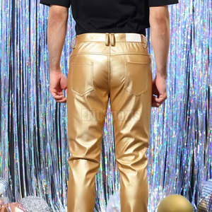 Pantalon en cuir décontracté léger et droit pour homme, imperméable et respirant, prix de gros abordable pour adultes - Product Image 4