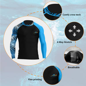 Custom Sublimation <b>Printed</b> UV Protection Compression Shirts <b>Surfing</b> Bjj MMA Spandex Rash Guard Adult Kids Jiu Jitsu Rashguard - Product Image 5