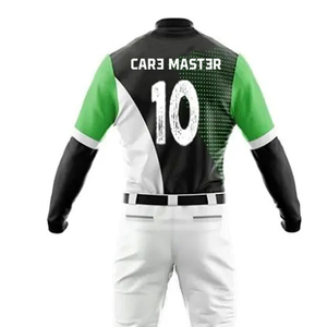 ราคาสมเหตุสมผล คุณภาพดีที่สุด ชุดยูนิฟอร์มเบสบอลขายส่ง พิมพ์โลโก้ตามสั่ง สีพื้น ระบายอากาศได้ดี โพลีเอสเตอร์ 100% - Product Image 5