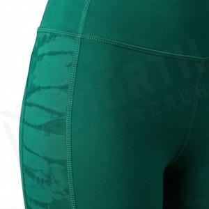 High Waist Full Length Women's <b>Leggings</b> Solid <b>Green</b> Stretch Breathable Knitted Sporty Seamless All Seasons - Product Image 5