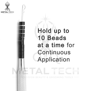 Wholesale Price Silver <b>Case</b> Hair Extension Micro Ring Loop Threader Dual Head Latch Hook <b>Needle</b> Set Professional Salon Tool Kit - Product Image 3