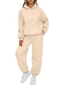 Ensemble de survêtement oversize pour femmes, 2 pièces, sweat à capuche et pantalon de jogging ample, vente en gros OEM - Product Image 1