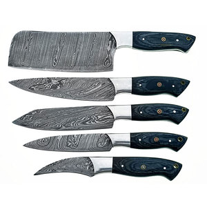 Ensemble de couteaux de chef en acier Damas avec finition haut de gamme, manche équilibré et plusieurs outils de cuisine - Product Image 6