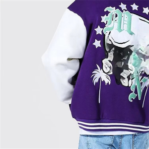 Top Quality Wholesale Custom Vintage Varsity <b>Racing</b> <b>Jacket</b> Plus Size Embroidery Patch Streetwear Bomber <b>Jacket</b> for <b>Men</b> - Product Image 6