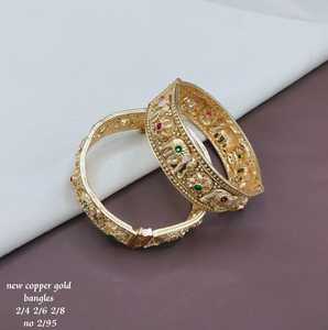 PADMAWATI Private Limited Luxury Tungsten Gold Plated Multi Color Women's <b>Bangles</b> Set Indian Bridal Engagement Wedding Gift High - Product Image 1